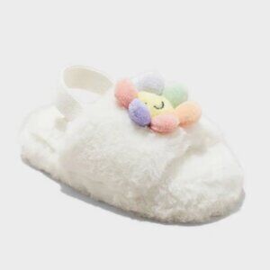 Avi 3D Flower Slippers - Cat & Jack Off White M 7/8